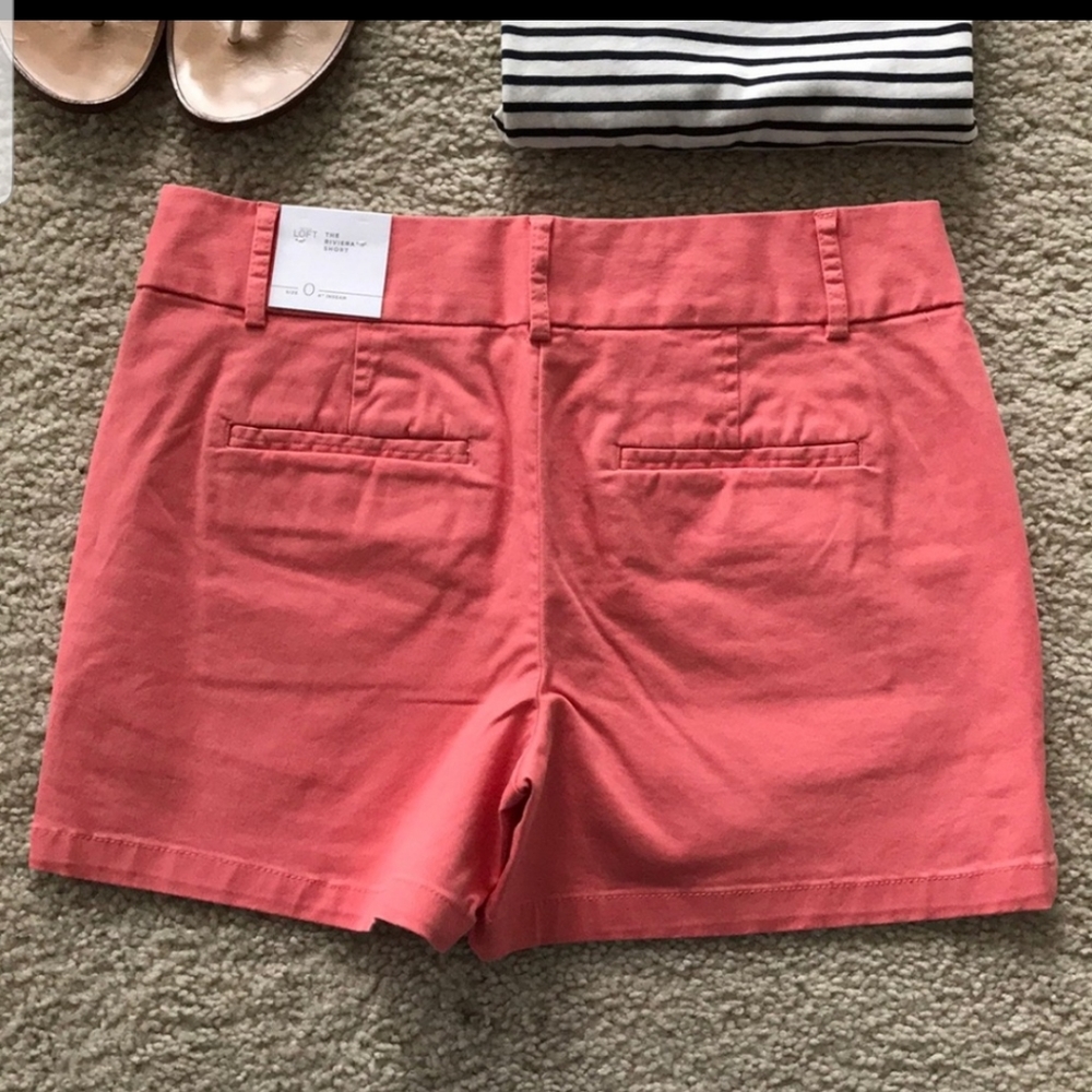 LOFT Riviera Short NWT in coral Sz:0 6"inseam - Picture 7 of 11